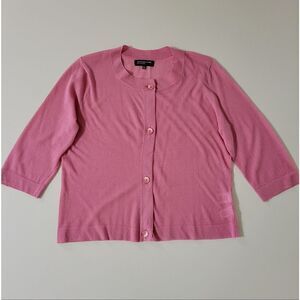 Jones New York Coral Featherweight Elbow length Cardigan Sweater